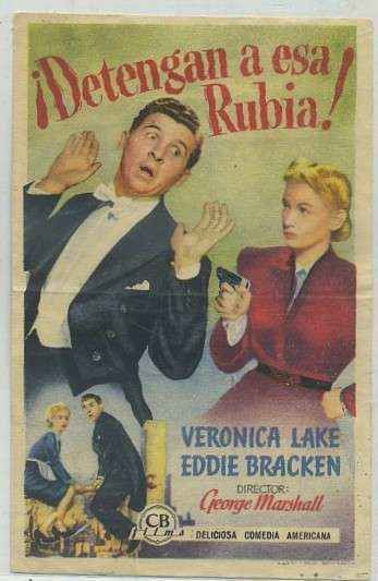 PROGRAMA DE CINE: DETENGAN A ESA RUBIA