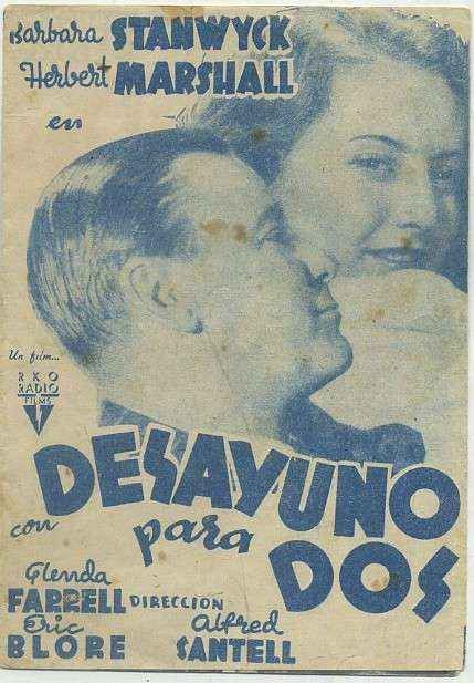PROGRAMA DE CINE DOBLE: DESAYUNO PARA DOS