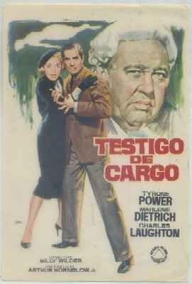 PROGRAMA DE CINE: TESTIGO DE CARGO