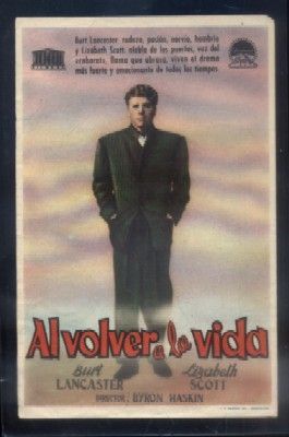 PROGRAMA DE CINE: AL VOLVER A LA VIDA.