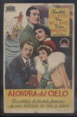 PROGRAMA DE CINE: ALONDRA DEL CIELO.