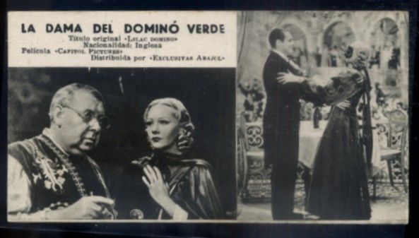 FICHA DE CINE: LA DAMA DEL DOMINO VERDE. Nº 200.