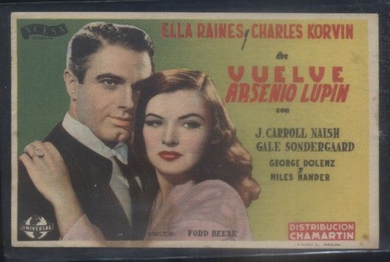 PROGRAMA DE CINE: VUELVE ARSENIO LUPIN.
