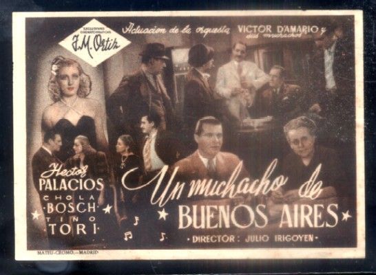 PROGRAMA DE CINE: UN MUCHACHO DE BUENOS AIRES.
