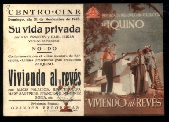 PROGRAMA DOBLE DE CINE: VIVIENDO AL REVES.