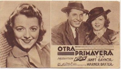 PROGRAMA DE CINE: OTRA PRIMAVERA