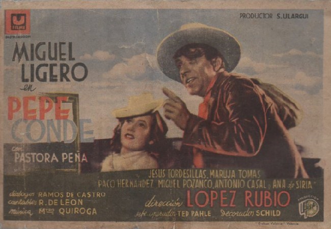 PROGRAMA DE CINE: PEPE CONDE