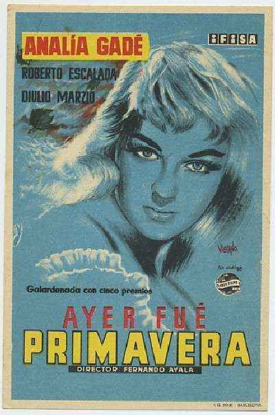PROGRAMA DE CINE:  AYER FUE PRIMAVERA