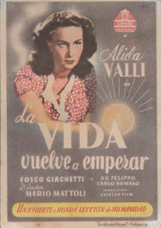 PROGRAMA DE CINE. LA VIDA VUELVE A EMPEZAR