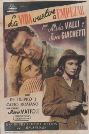 PROGRAMA DE CINE. LA VIDA VUELVE A EMPEZAR