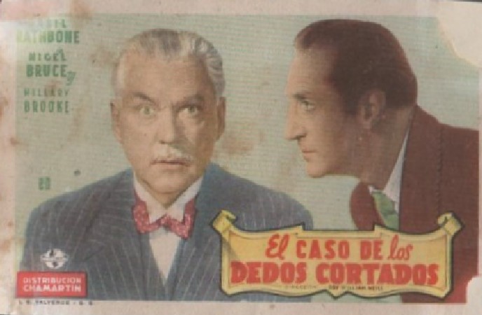 PROGRAMA DE CINE. EL CASO DE LOS DEDOS CORTADOS