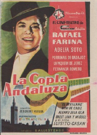 PROGRAMA DE CINE. LA COPLA ANDALUZA