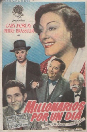 PROGRAMA DE CINE. MILLONARIOS POR UN DÍA