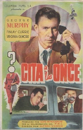 PROGRAMA DE CINE. CITA A LAS ONCE