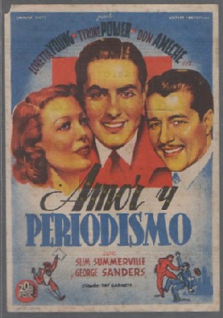 PROGRAMA DE CINE. AMOR Y PERIODISMO