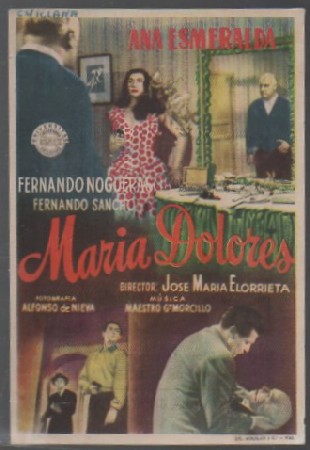 PROGRAMA DE CINE. MARÍA DOLORES