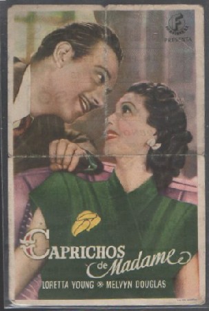 PROGRAMA DE CINE. CAPRICHOS DE MADAME