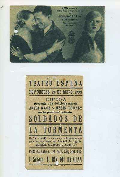PROGRAMA DE CINE-POSTAL: SOLDADOS DE LA TORMENTA