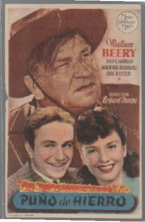 PROGRAMA DE CINE. PUÑO DE HIERRO