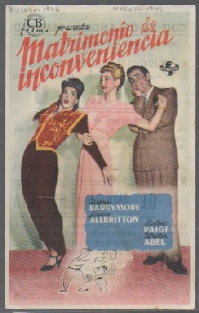 PROGRAMA DE CINE. MATRIMONIO DE INCONVENIENCIA