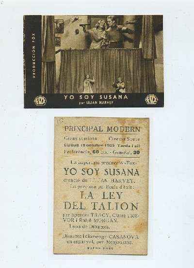 PROGRAMA DE CINE-TARJETA:YO SOY SUSANA