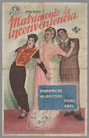 PROGRAMA DE CINE. MATRIMONIO DE INCONVENIENCIA