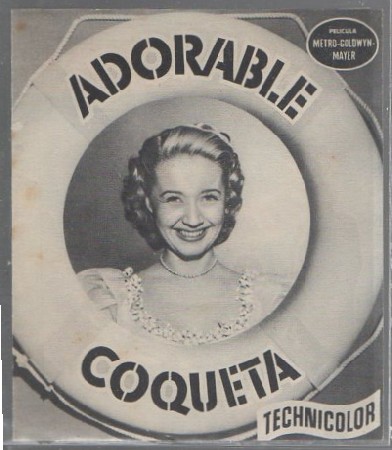 PROGRAMA DE CINE. ADORABLE COQUETA
