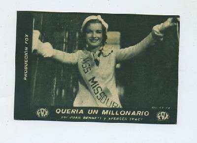 PROGRAMA DE CINE-TARJETA-QUERIA UN MILLONARIO