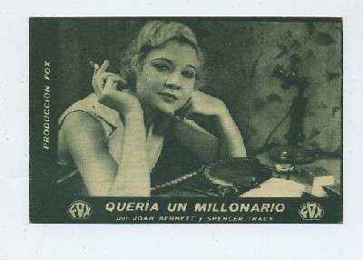PROGRAMA DE CINE-TARJETA-QUERIA UN MILLONARIO