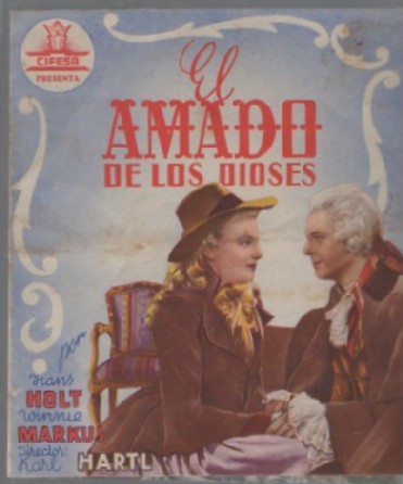 PROGRAMA DE CINE. EL AMADO DE LOS DIOSES