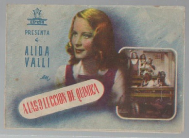 PROGRAMA DE CINE. A LAS 9 LECCIÓN DE QUÍMICA