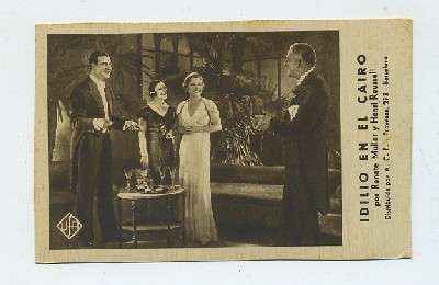 PROGRAMA DE CINE-TARJETA-IDILIO EN EL CAIRO