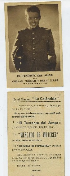 PROGRAMA DE CINE-TARJETA-EL TENIENTE DEL AMOR