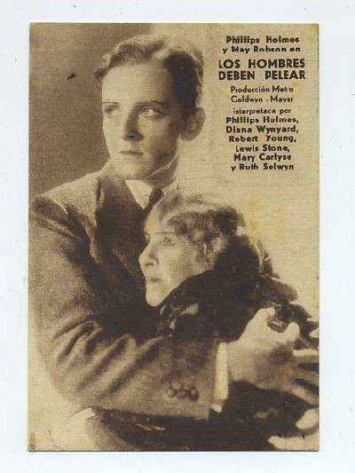 PROGRAMA DE CINE-TARJETA-LOS HOMBRES DEBEN PELEAR