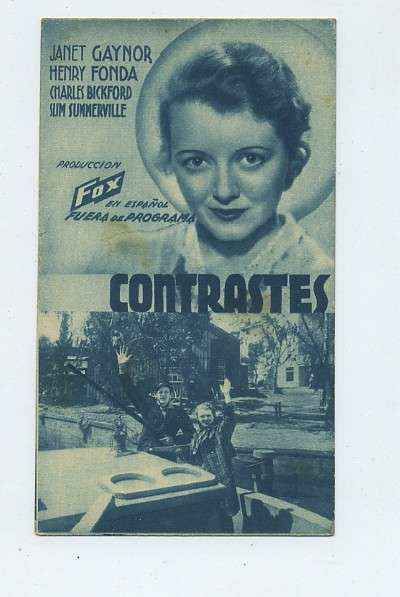 PROGRAMA DE CINE-TARJETA- CONTRASTES