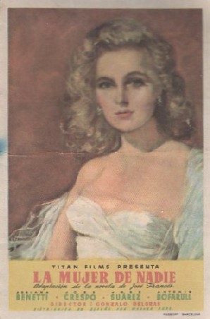 PROGRAMA DE CINE: LA MUJER DE NADIE