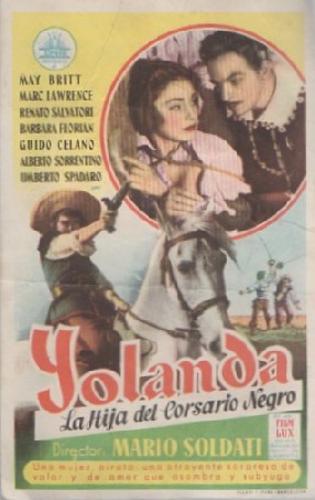 PROGRAMA DE CINE: YOLANDA LA HIJA DEL CORSARIO NEGRO