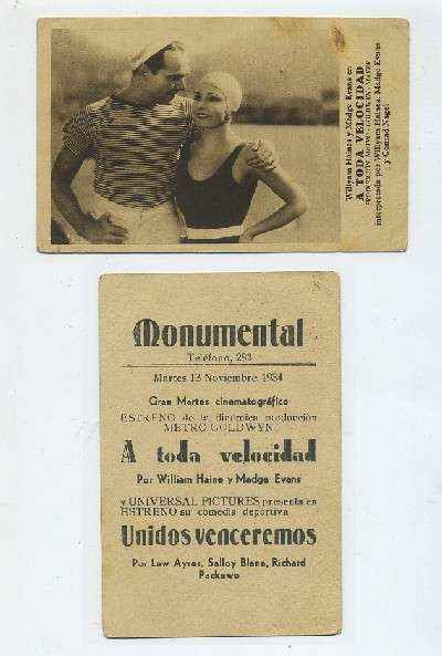 PROGRAMA DE CINE-TARJETA- A TODA VELOCIDAD