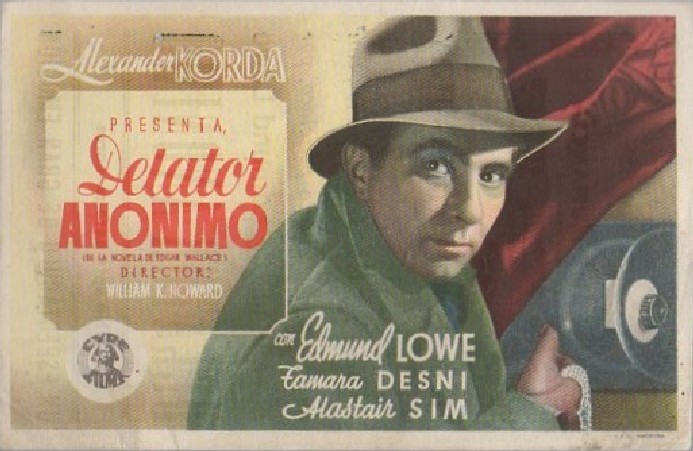 PROGRAMA DE CINE: DELATOR ANÓNIMO