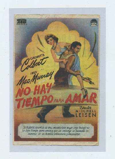 PROGRAMA DE CINE: NO HAY TIEMPO PARA AMAR