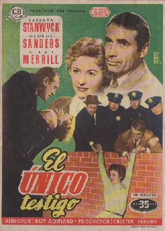 PROGRAMA DE CINE: EL UNICO TESTIGO