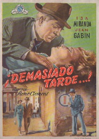 PROGRAMA DE CINE: ¡DEMASIADO TARDE…!