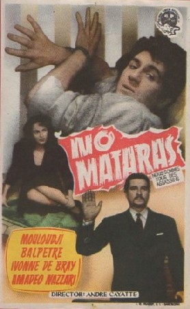 PROGRAMA DE CINE: NO MATARÁS
