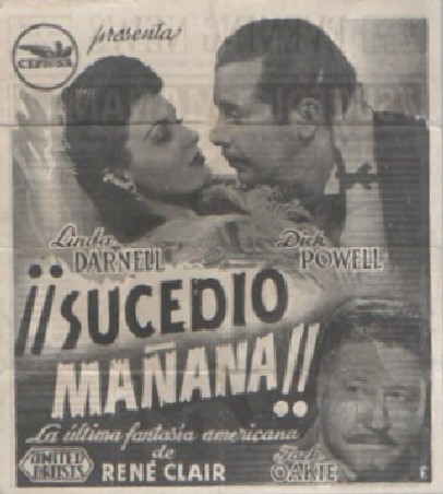 PROGRAMA DE CINE: ¡¡SUCEDIÓ MAÑANA!!