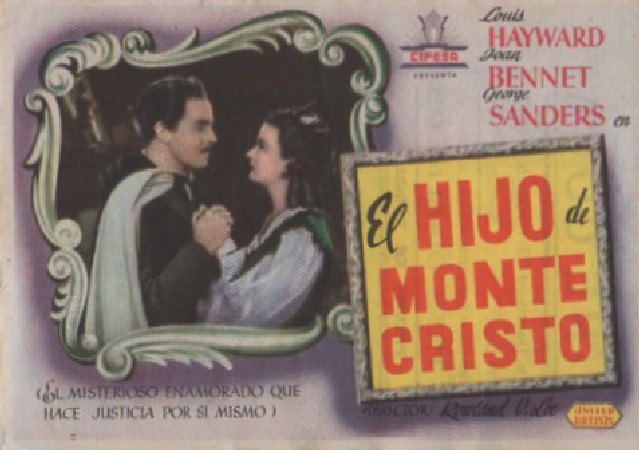 PROGRAMA DE CINE: EL HIJO DE MONTE CRISTO
