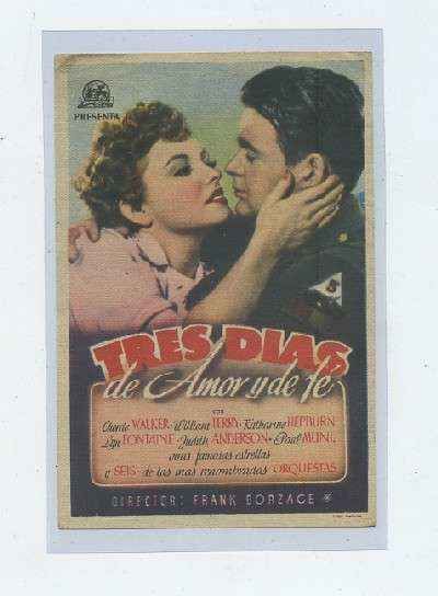 PROGRAMA DE CINE: TRES DIAS DE AMOR Y DE FE