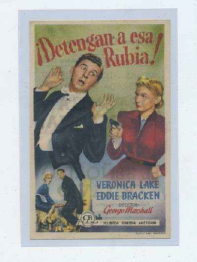 PROGRAMA DE CINE: DETENGAN A ESA RUBIA