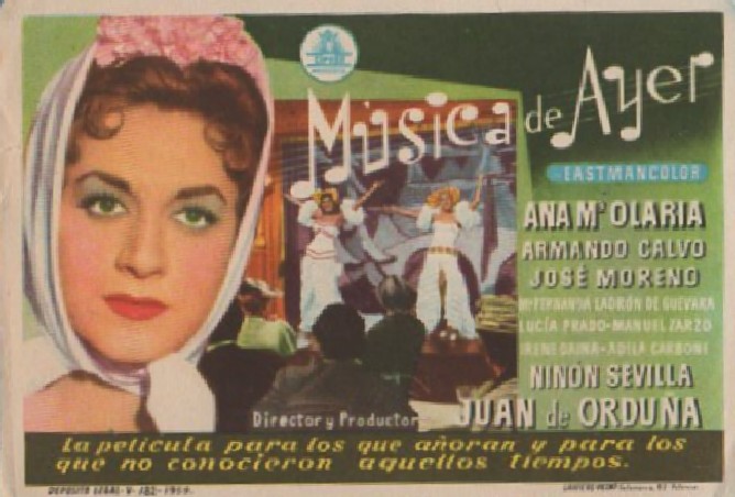 PROGRAMA DE CINE: MÚSICA DE AYER