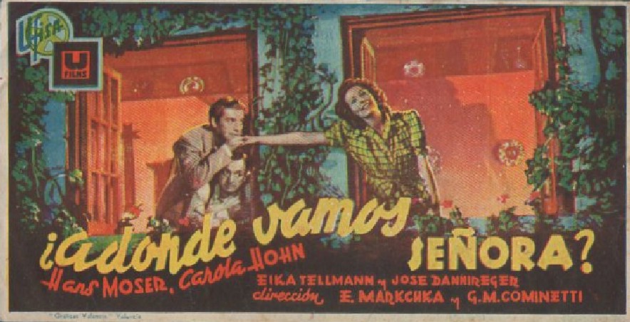 PROGRAMA DE CINE: ¿ADONDE VAMOS SEÑORA?