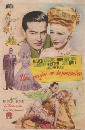 PROGRAMA DE CINE: UNA MUJER EN LA PENUMBRA